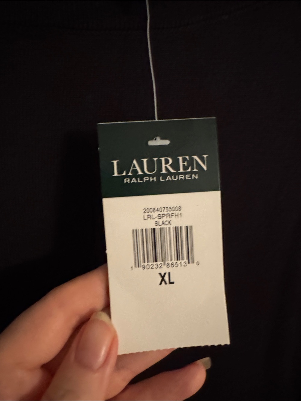 Lauren Ralph Lauren Black Short-Sleeve Knit Top with Boat Neck size xl NWT - Picture 3 of 6